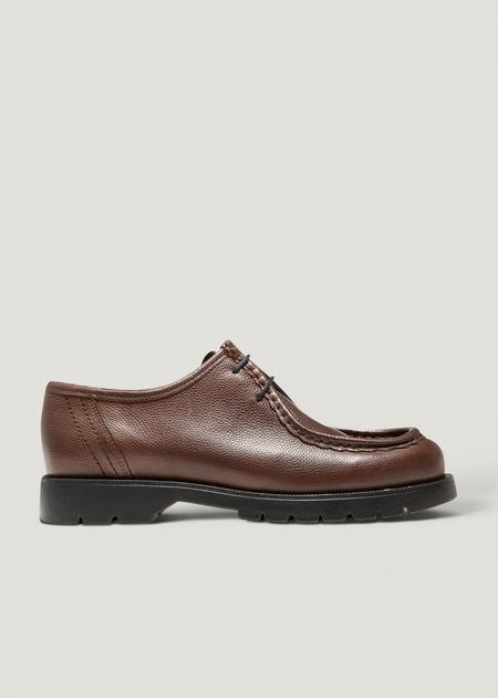 Derbies made in france en cuir grainé tannage végétal |  "padror g vgt café" - Kleman