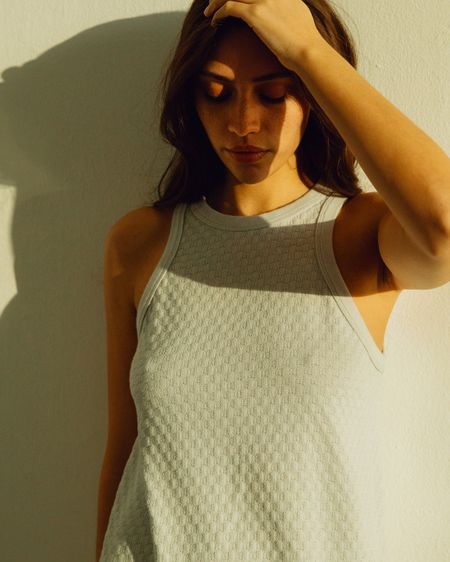 Robe midi en coton bio | bleu ciel "knit dress - moonlight grey" - Rotholz