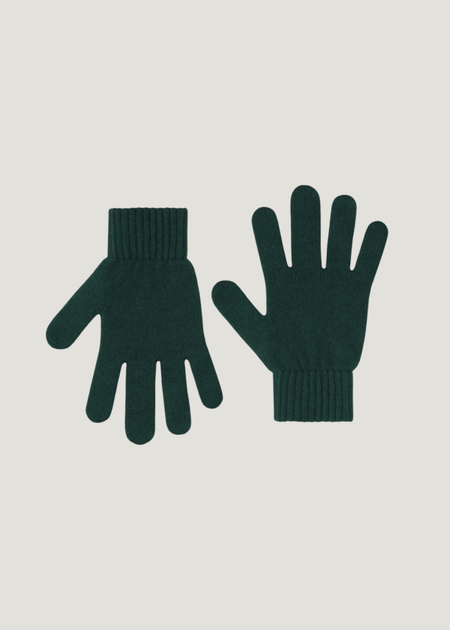 Gants en laine mérinos recyclée | vert "merino wool gloves - emerald green"