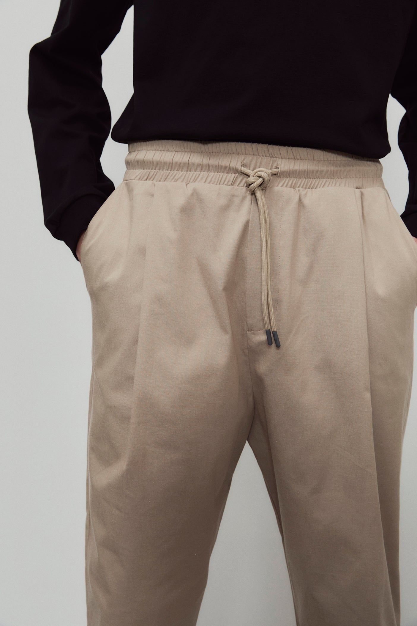 Pantalon droit en coton bio | taupe "smart pants cotton", Unfeigned, photo 3