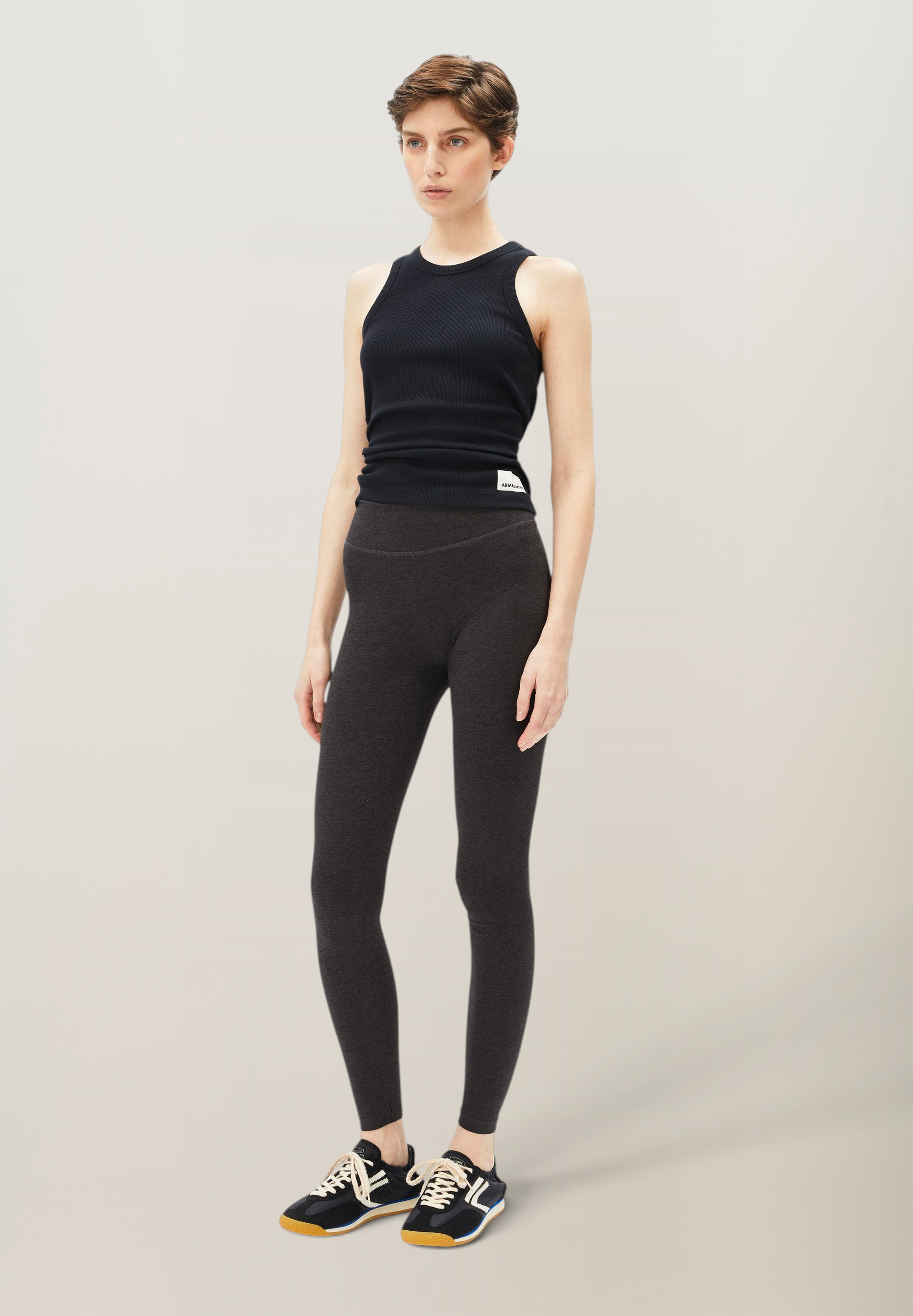 Leggin en coton bio | gris "Faribaa leggings - steel melange", Armedangels, photo 3