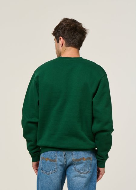 Sweat oversize en coton bio | vert forêt, WeDressFair, photo 2