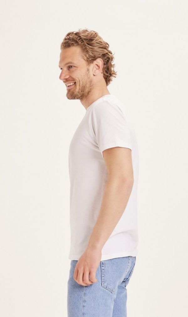 T-shirt en coton bio | blanc "basic tee bright white", Knowledge Cotton Apparel, photo 2
