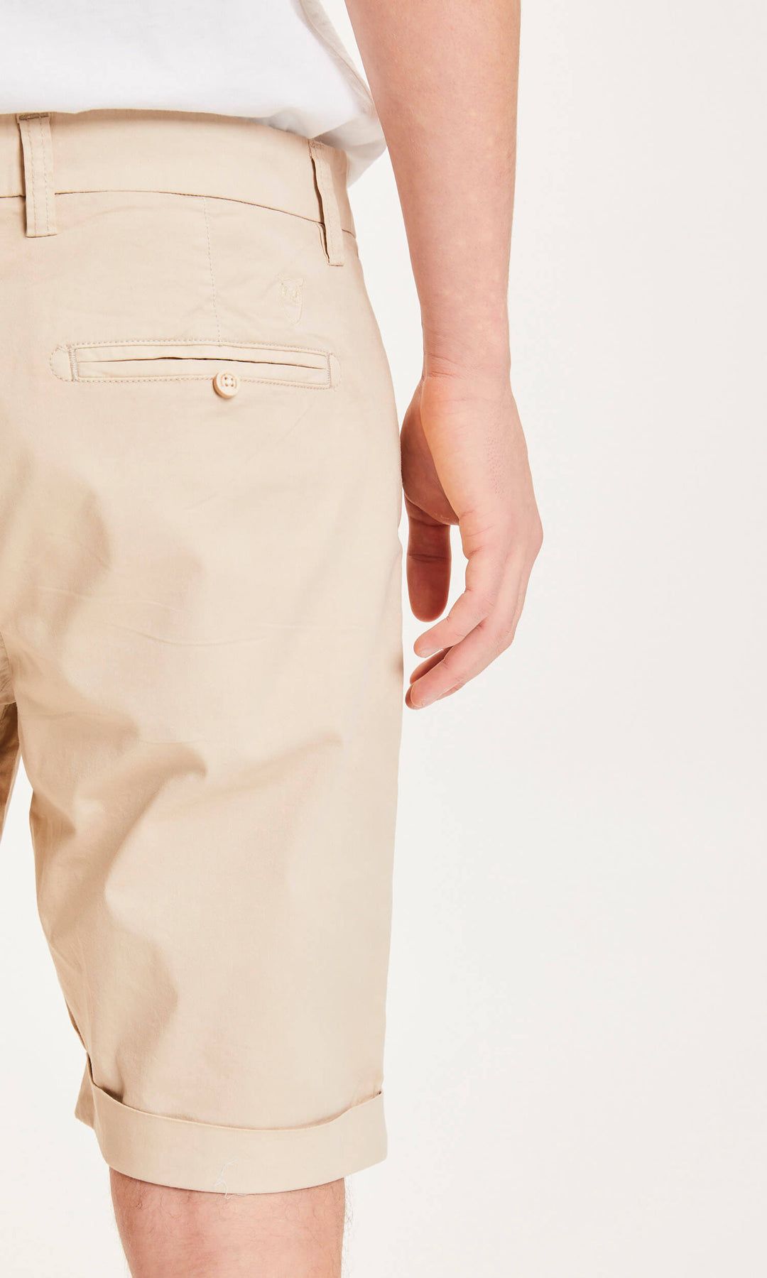 Short chino en coton bio | beige "chino poplin light feather gray", Knowledge Cotton Apparel, photo 2
