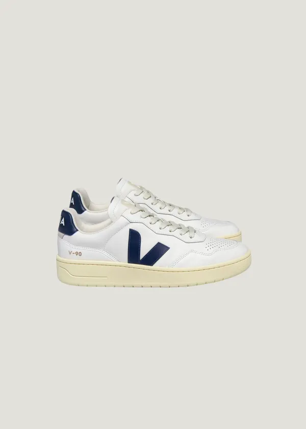 Sneaker aus zertifiziertem Leder | Weiß "v-90 o.t leather extra white nautico, Veja