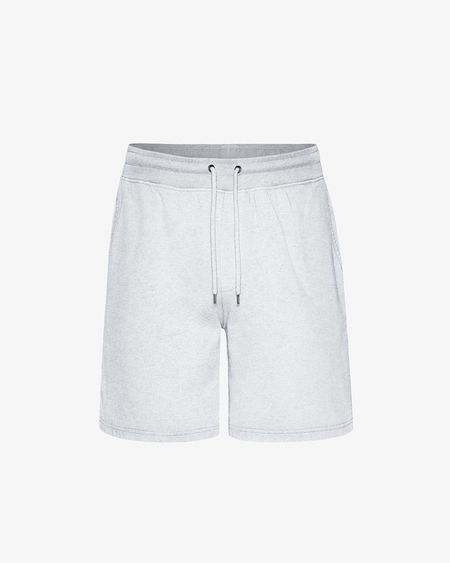 Short de jogging en coton bio | blanc "snow melange"