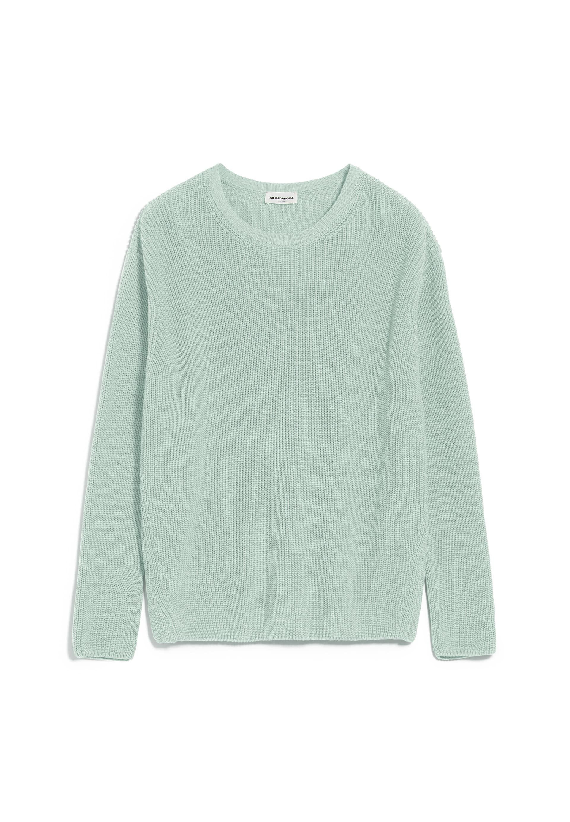 Pull maille col rond vert menthe en coton bio - nuriellaa lint, Armedangels, photo 1
