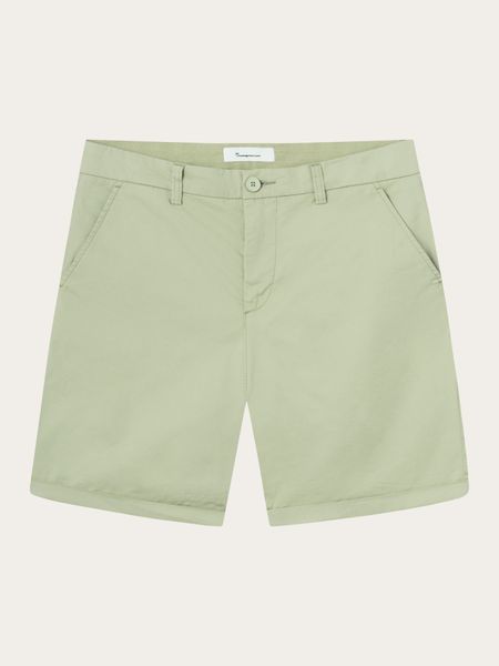 Short chino vert clair en coton bio - chino poplin swamp, Knowledge Cotton Apparel, photo 5