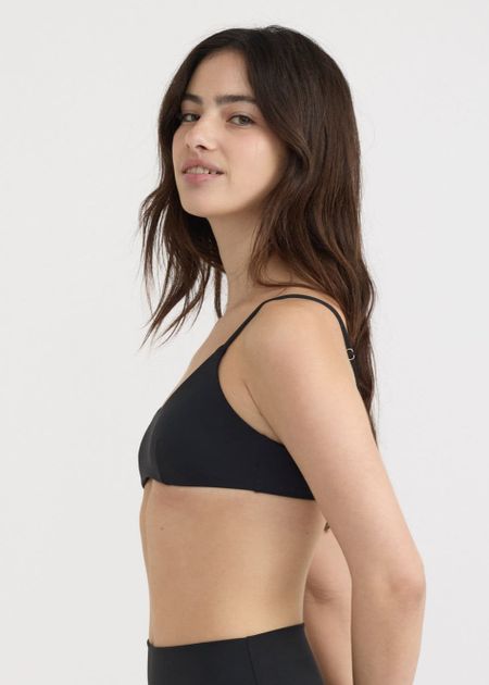 Haut de maillot en matières recyclées | noir "swim scoop bikini top - black", Organic Basics, photo 3