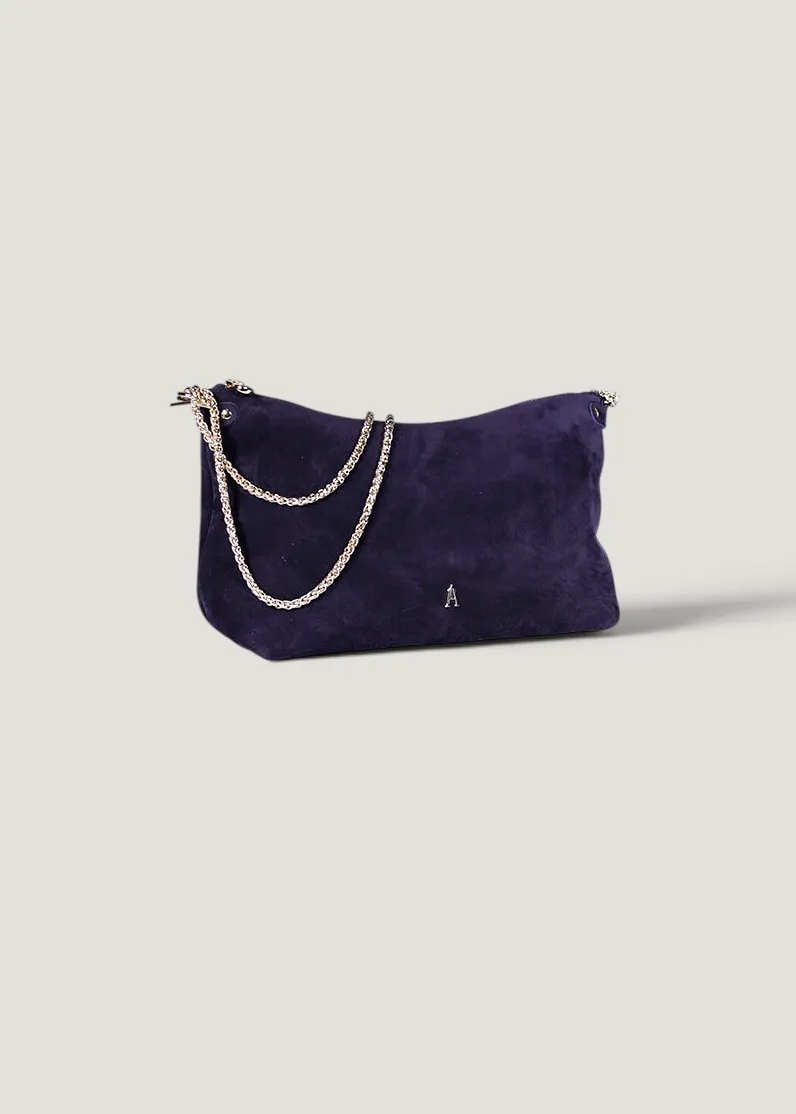 Sac à main en suède | bleu "mallow - suede marine", Craie Studio, photo 2
