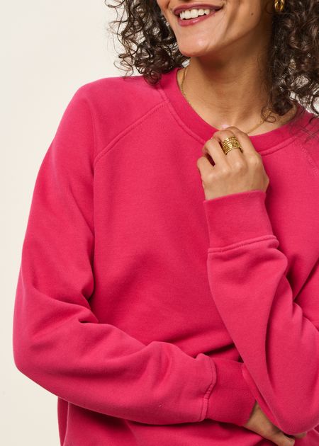 Sweat en coton bio | fuchsia - WeDressFair