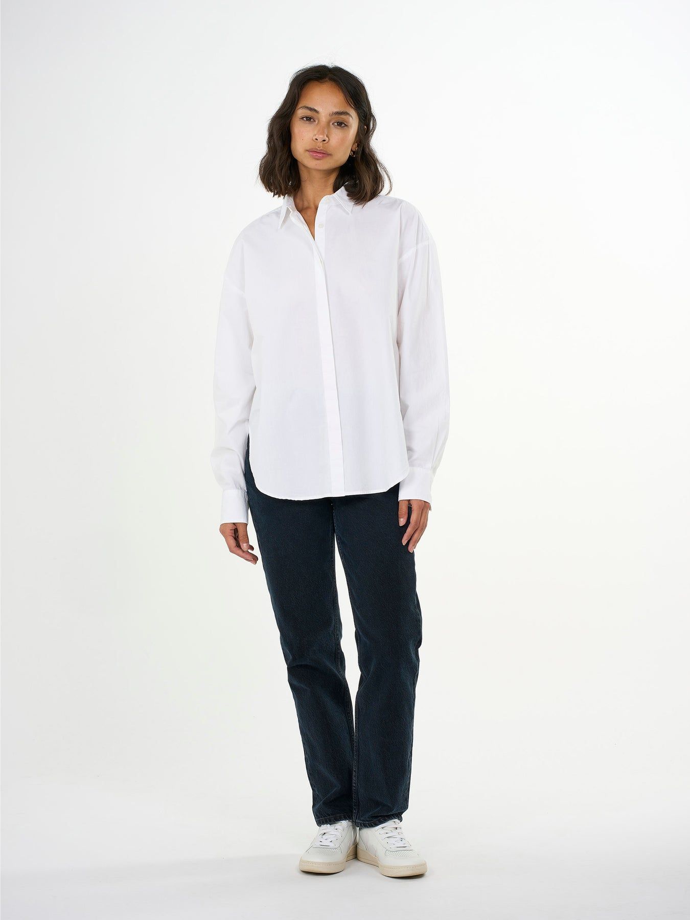Chemise popeline en coton bio | blanc "poplin shirt bright white", Knowledge Cotton Apparel, photo 6