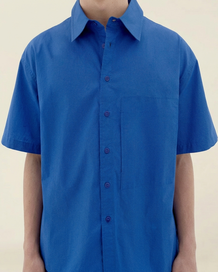 Chemise en coton bio | bleu "indigo kurt shirt" - Thinking Mu