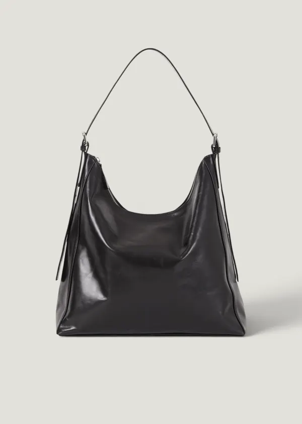 Sac cabas en cuir certifié | noir "hilo", Vagabond