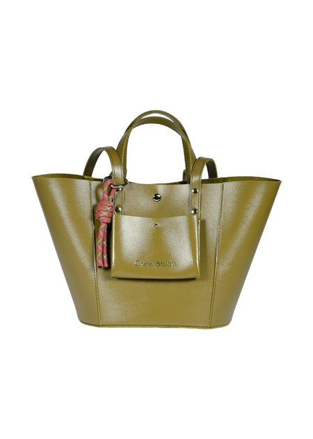 Sac à main en cuir certifié | vert "note - kiwi"