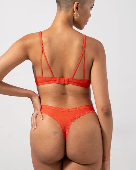 String en matières recyclées | rouge 