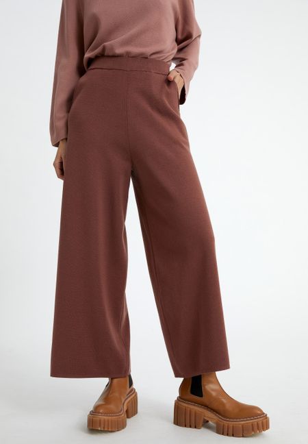 Pantalon ample vieux rose en tencel et coton bio - apaania soft dusty rose
