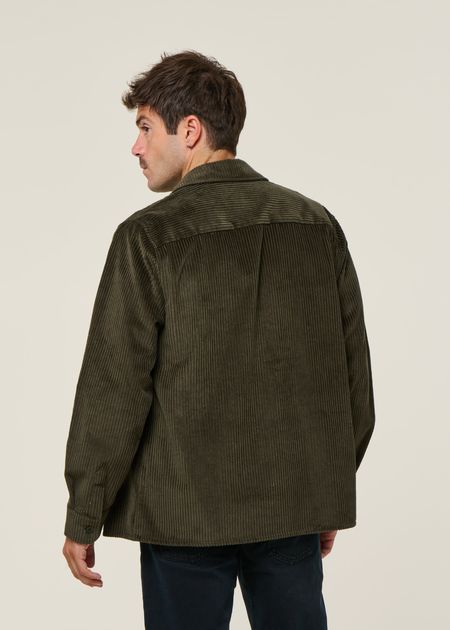 Surchemise velours en coton bio | vert "cord casual shirt organic cotton - dark green", Rotholz, photo 3