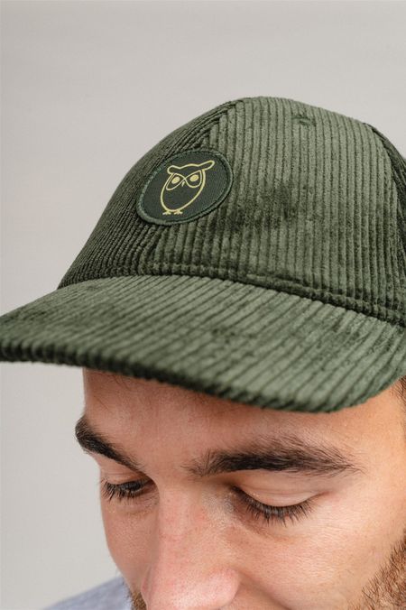 Casquette verte en velours de coton bio - forrest night, Knowledge Cotton Apparel, photo 2