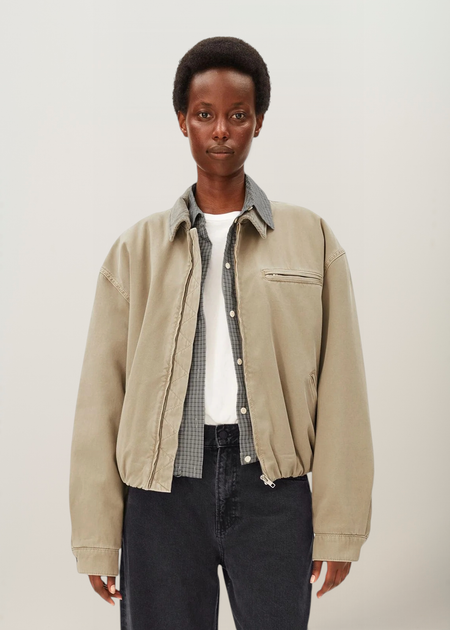 Veste en coton bio | vert "Padded cotton iconic å jacket - light sage", Armedangels
