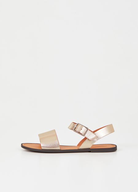 Sandales à brides en cuir certifié | doré "tia 2.0 gold"