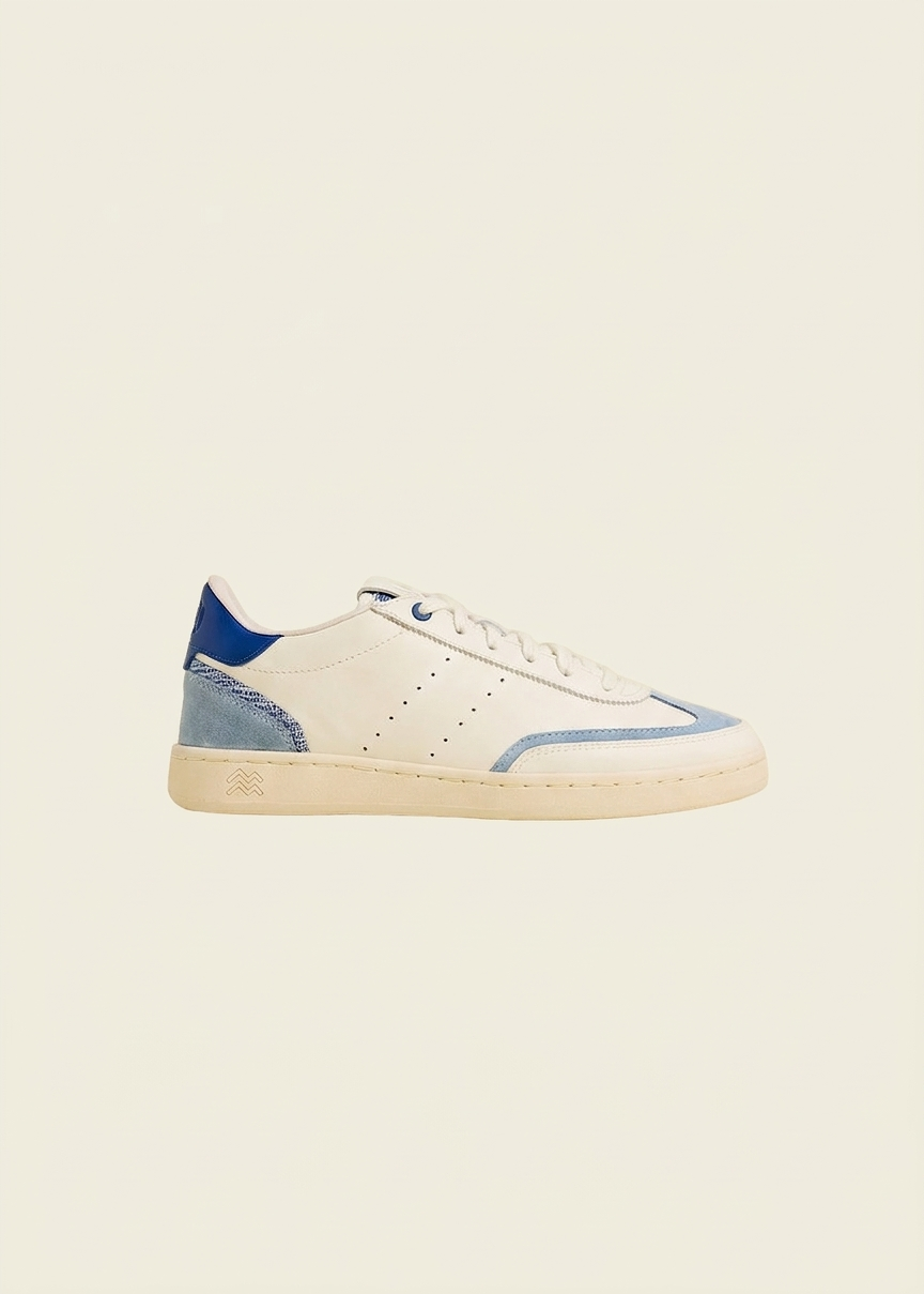 Sneaker aus zertifiziertem Leder | Weiß-Blau "Ha long daybreak blue", N'go shoes, Foto 1