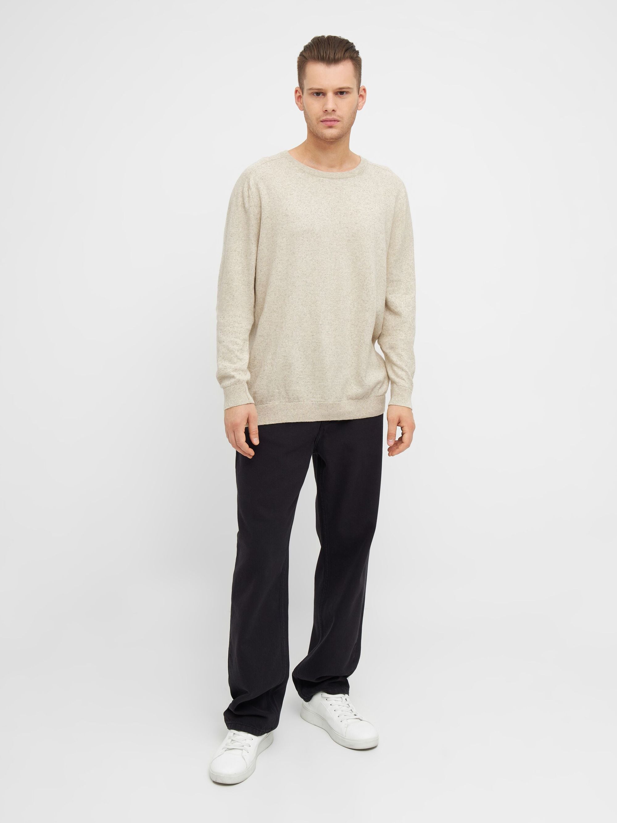 Pull en chanvre et coton bio | beige "cotton hemp knit light feather gray", Knowledge Cotton Apparel, photo 4