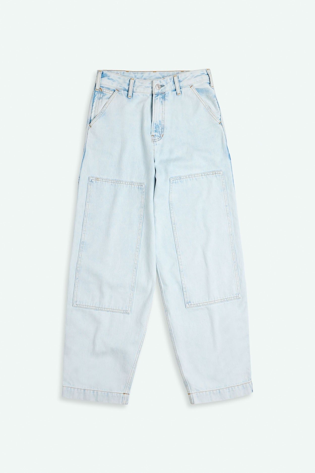 Jean ballon en coton biologique | blanc "leyda - chase super light marble", Kings of Indigo, photo 6
