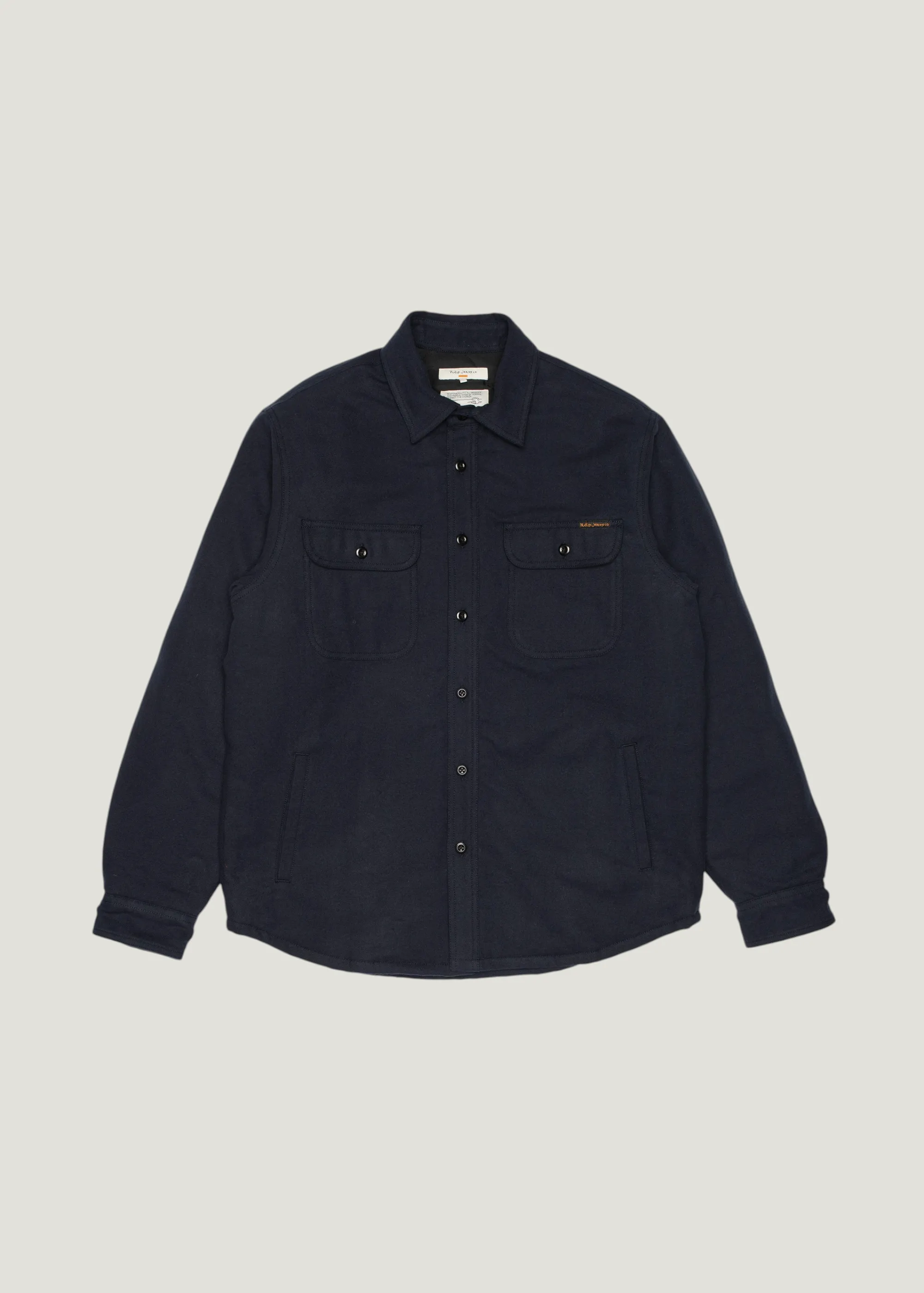 Veste en coton bio | bleu "Glenn padded shirt flannel - blueberry", Nudie Jeans, photo 1