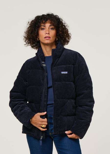 Doudoune velours en coton bio et duvet recyclé | bleu "cord fjord jkt - snbe" - Patagonia