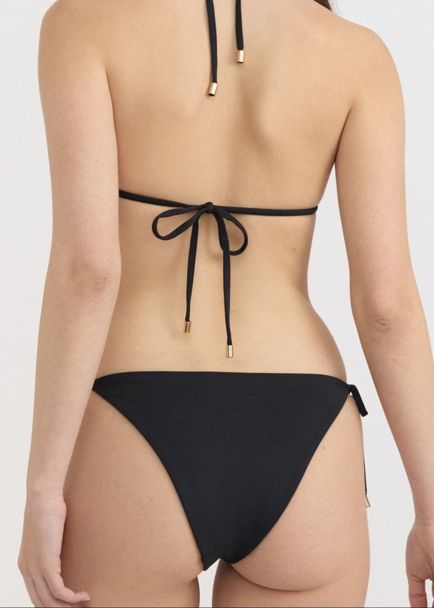 Culotte de bain en matières recyclées | noir "swim tie bikini bottom - black", Organic Basics, photo 2