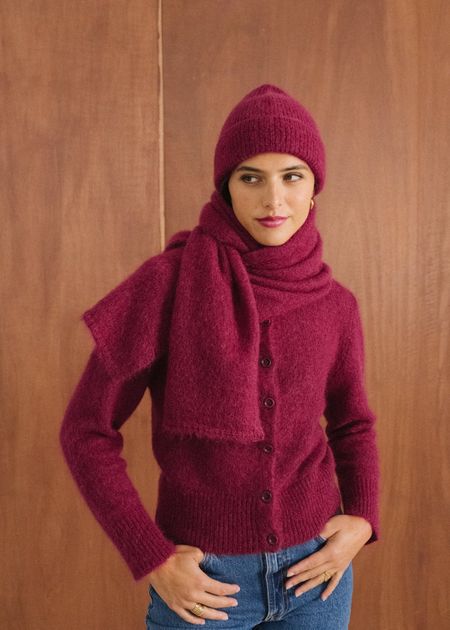 Bonnet en mohair certifié | framboise "nina", Bonjour Demain, photo 4