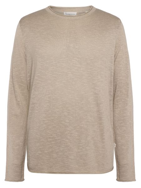 Pull en tencel® (procédé lyocell) | gris "crew neck knit tencel™ - ocs - 1228 light feather gray" - Knowledge Cotton Apparel