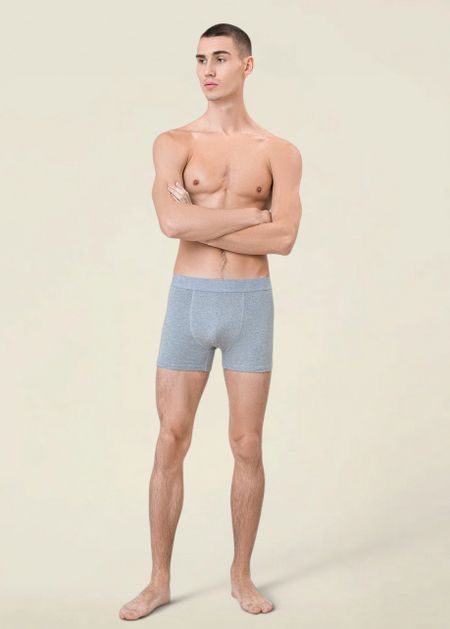 Boxer uni en coton bio | gris "heather grey", Colorful Standard, photo 6