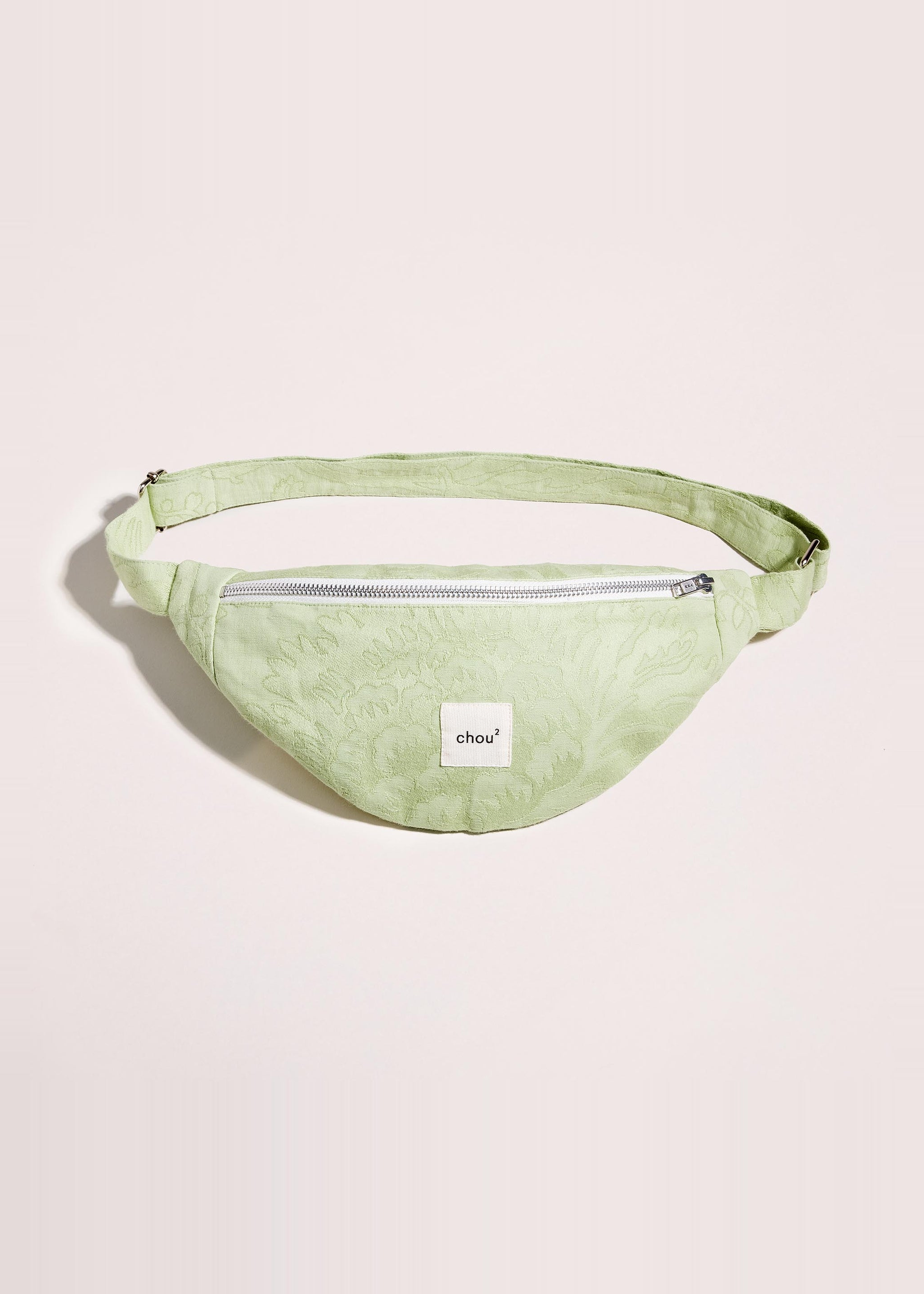 Banane made in france en coton upcyclé | vert "jacquard vert"", Chou², photo 1