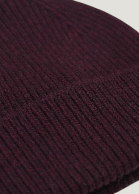 Bonnet en laine mérinos recyclée | bordeaux "merino wool beanie - oxblood red", Colorful Standard, photo 2
