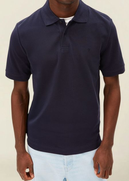Polo en coton bio | marine "Maario poloshirt - night sky"