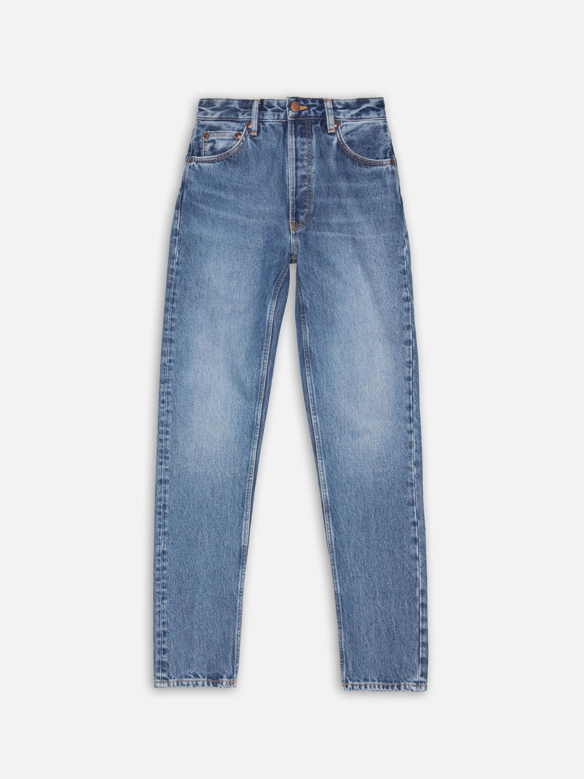 Jean mom en coton bio | bleu délavé "breezy britt day dreamer", Nudie Jeans, photo 4