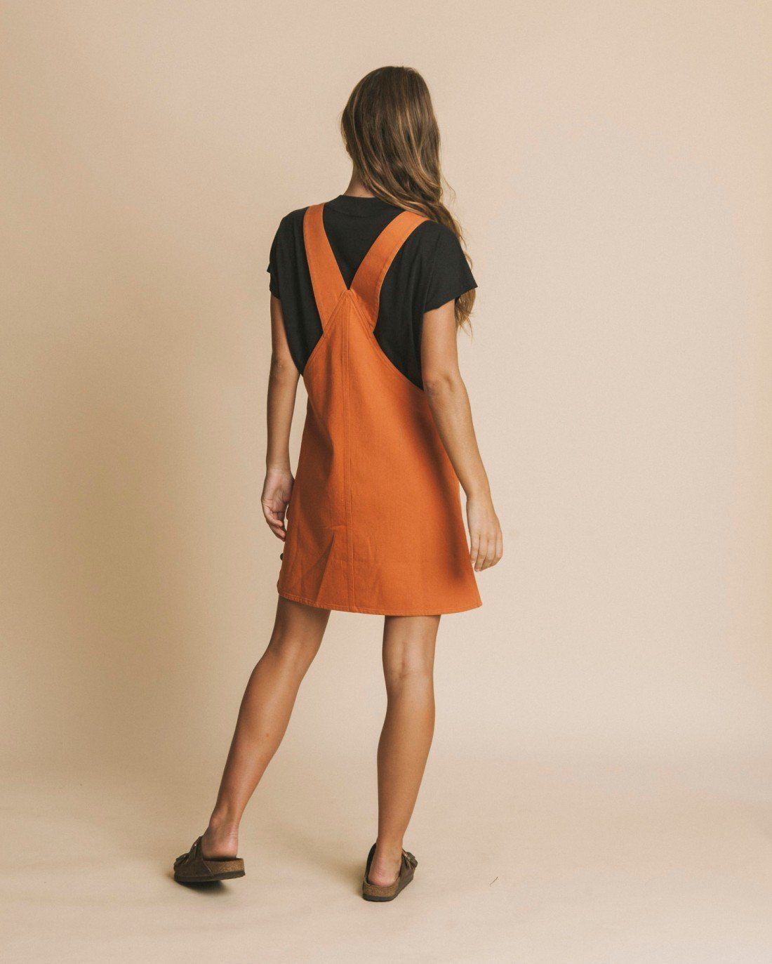 Robe salopette terracotta en coton bio - amelie, Thinking Mu, photo 3