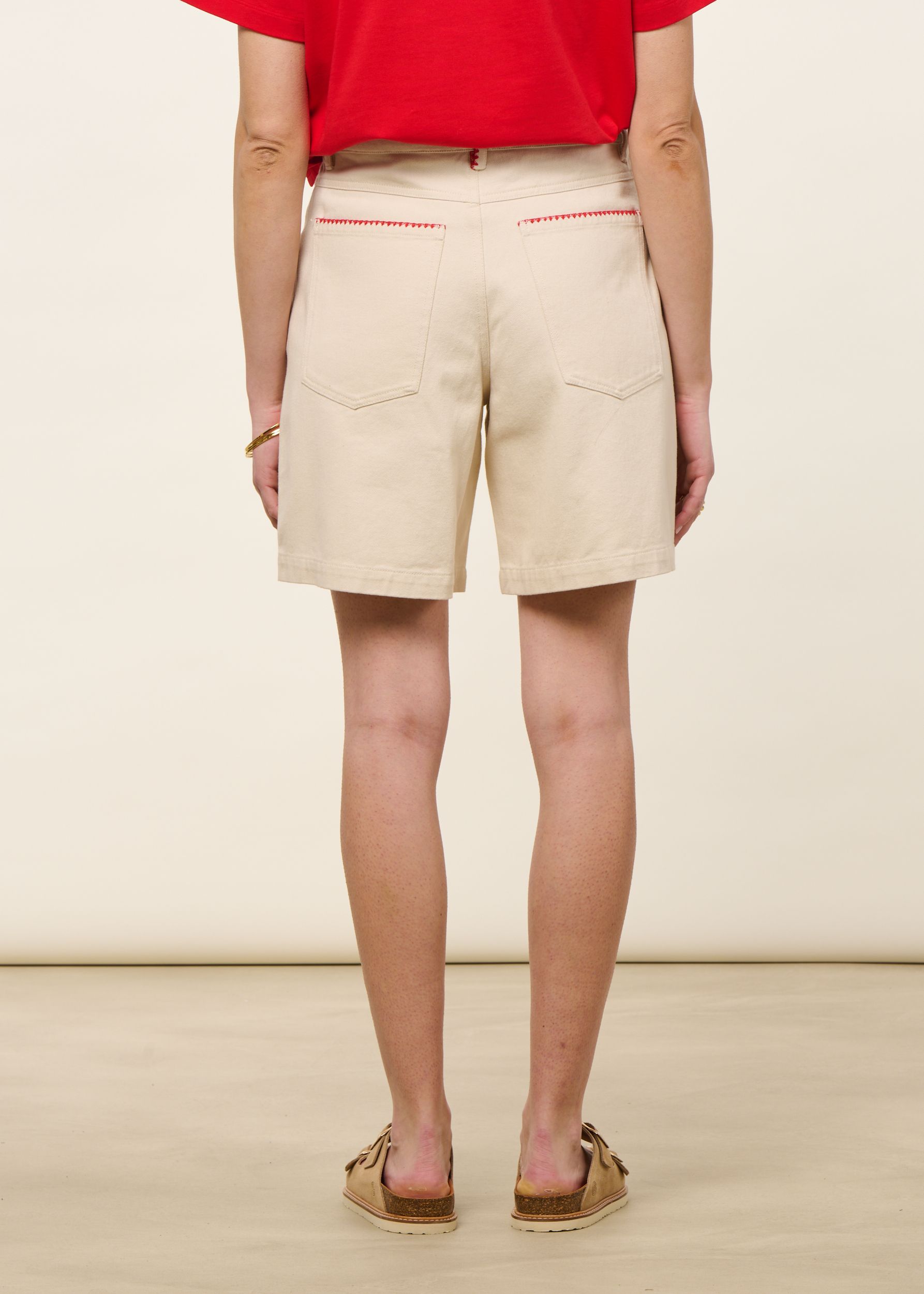 Shorts aus Bio-Baumwolle | Ecru "pannacota luisa shorts", Thinking Mu, Foto 4