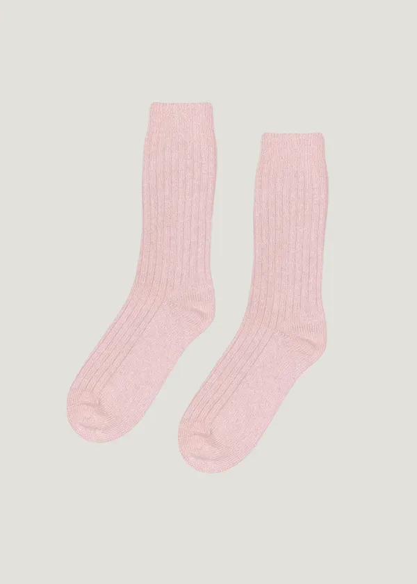 Chaussettes en laine mérinos recyclée | rose "faded pink", Colorful Standard