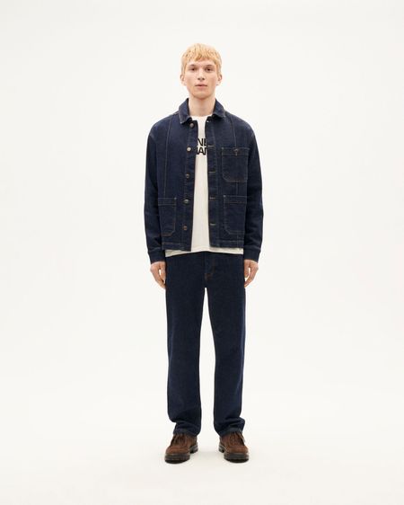 Jacke aus Bio-Baumwoll-Denim | Blau "dark clean denim gus jacket", Thinking Mu, Foto 3
