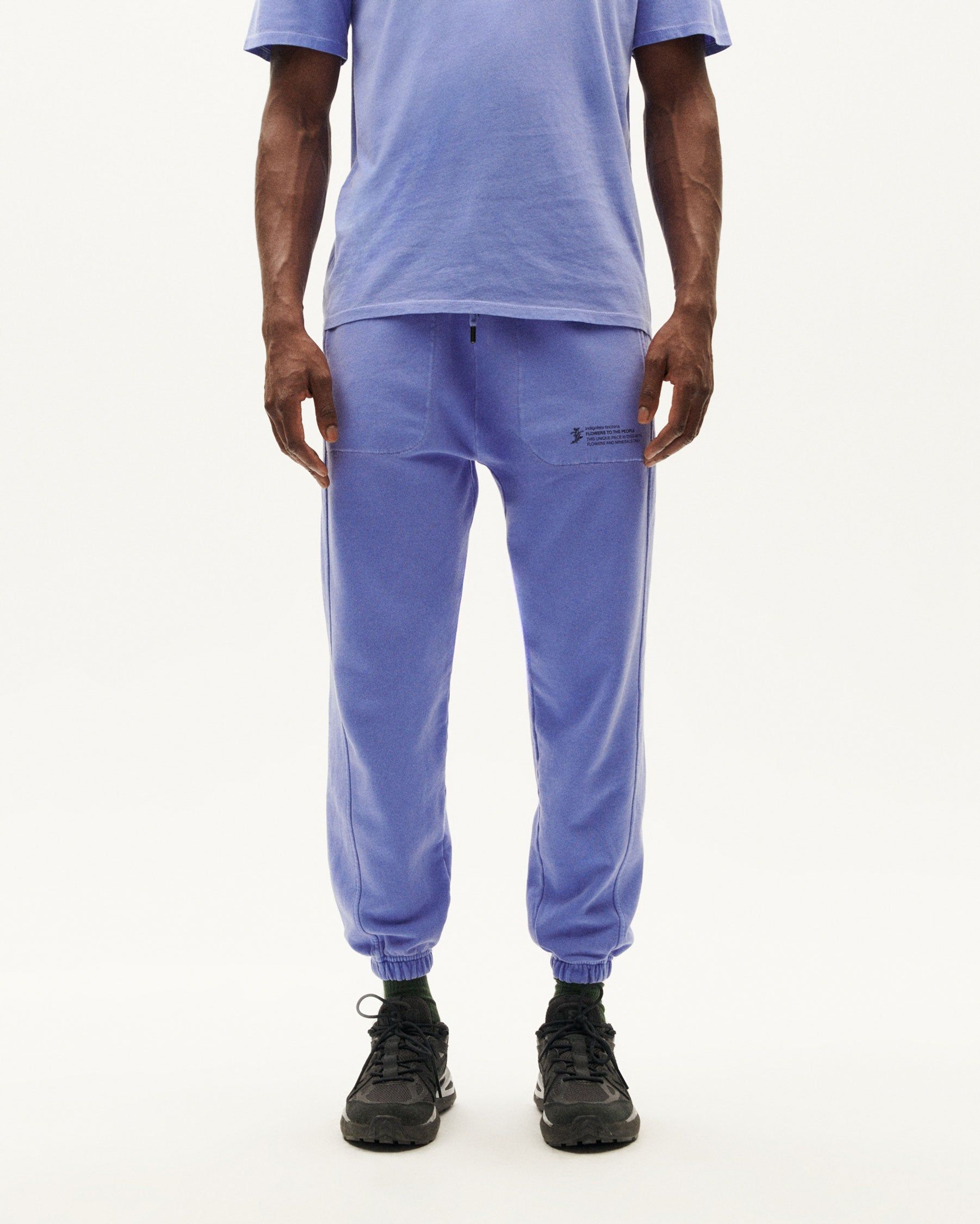 Jogging en coton bio | bleu "indigofera ftp alexander pants blue", Thinking Mu, photo 1