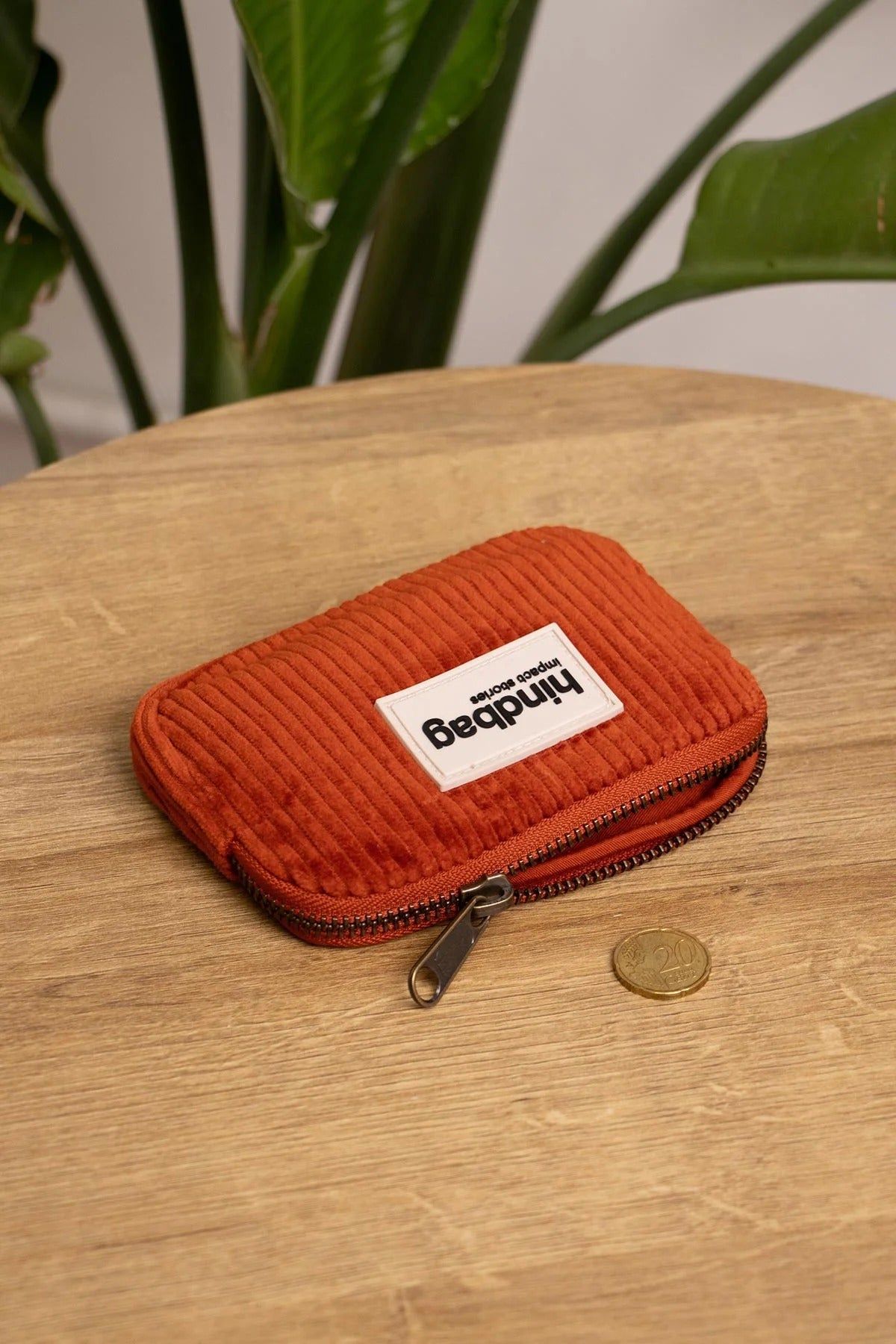 Porte-monnaie en coton biologique | rouge "lili velours brique", Hindbag, photo 1