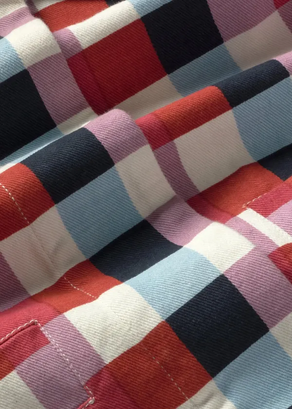 Veste en coton bio | carreaux multicolores "Cheshire checks astrid jacket", Thinking Mu