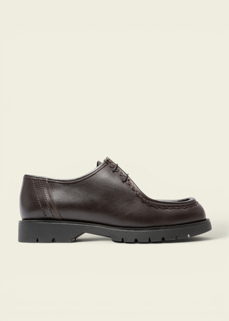 Derbies made in france en cuir certifié | marron "padror marron noir" - Kleman