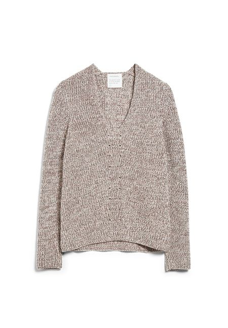 Pull en surpiqué caramel en coton bio et laine - josaa mouline, Armedangels, photo 7