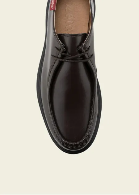 Derbies vegan en matières végétales et recyclées | marron "Soajo", Zèta Shoes, photo 3