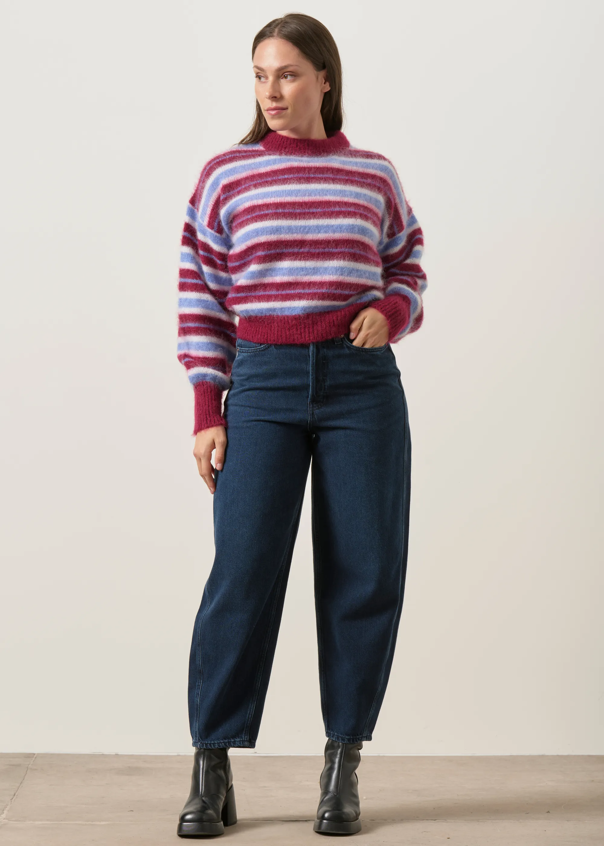 Pull en mohair certifié | rayé multicolore "sérena", WeDressFair, photo 5