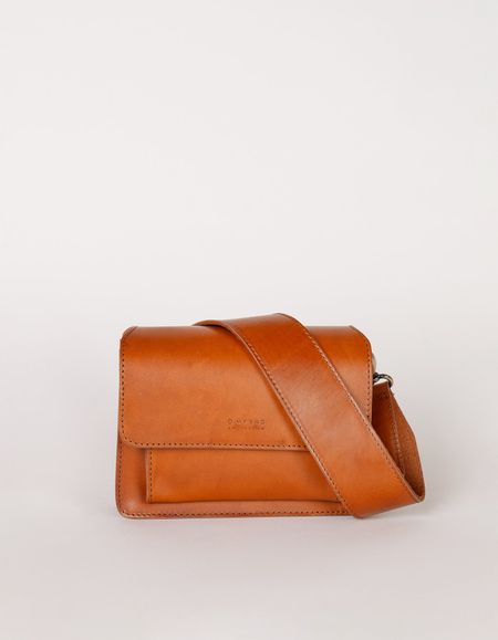 Sac bandoulière en cuir certifié | marron "harper mini cognac classic leather"